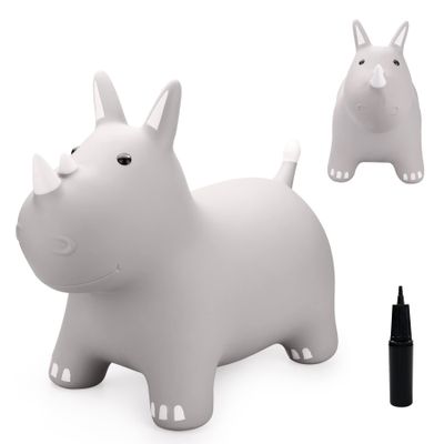 PlayZap Bouncy Horse Hopper, Bouncy Animals Hopper for Toddlers, Inflatable Jumping Ride on Bouncer, Kids Hopping Toys for 18M 2 3 Years Old Kids Boys Girls Gifts