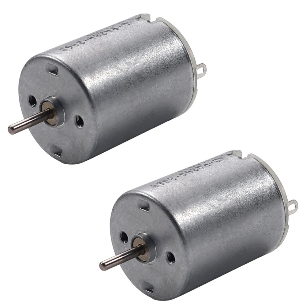 Bettomshin 7.2V DC Motor 13500RPM 0.38A Micro Motor Round Shaft Electric Motor for DIY Airplane RC Boat Toys Model DIY Hobby, 2Pcs