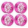 Aluminum Alloy Wheel Rims, Compression Resistant Durable High Performance Lightweight Wear Resistant RC Wheel Hubs 4pcs for 1/10 RC Car(pink) view 1