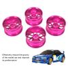 Aluminum Alloy Wheel Rims, Compression Resistant Durable High Performance Lightweight Wear Resistant RC Wheel Hubs 4pcs for 1/10 RC Car(pink) view 3