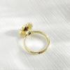 COLORFUL BLING Delicate Silver Cubic Zirconia Daisy Flower Butterfly Fidget Anxiety Rings for Women Adjustable Open Sunflowers Evil Eyes Stress Relief Stackable Rings-B daisy gold view 4