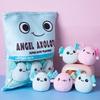 Nenalayo Plushies Doll a Bag of Axolotl Plush Toy Stuffed Soft Snack Pillow Plush Toy for Birthday Gift, Stuffed Toy Game Pillow Cushion Gift for Kids (Blue 6 Balls) view 3