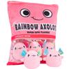 Nenalayo Plushies Doll a Bag of Axolotl Plush Toy Stuffed Soft Snack Pillow Plush Toy for Birthday Gift, Stuffed Toy Game Pillow Cushion Gift for Kids (Pink 6 Balls) view 1