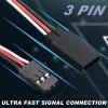 Eccliy 15 Pcs Servo Extension Cable Y Connector 3 Pin Plug Splitters Male to Female Servo Adapter Extension Servo Wire Connector Compatible with RC JR Futaba RC Car or Airplanes, 3 Styles view 3