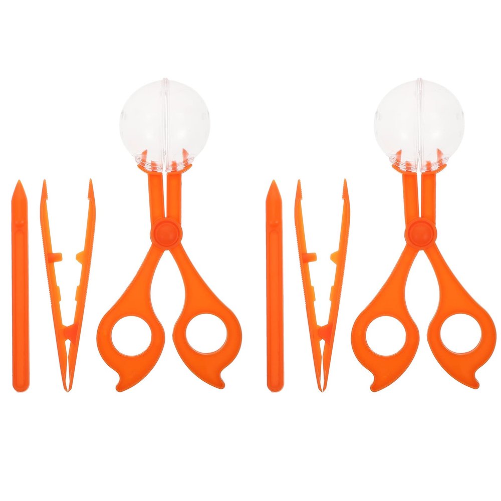 Kisangel Kids Bug Catching Tools Set with Lightweight Bug Tweezers and Plastic Scooper for Outdoor Nature Exploration Insect Collector 5.51X2.51X1.57 Inches