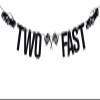 Black Glitter Two Fast Banner, Race Car Happy 2nd Birthday/Cheers to 2 Years, Funny Second Birthday Party Decorations Supplies for Baby Girls Boys Kids view 1