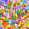 Palmatte 140PCS Mini Animal Erasers Bulk Kids Prizes Treasure Box Toys Classroom Rewards Teacher Must Haves Desk Pets Back to School Supplies Random Eraser Party Favors Kids Toys Gifts Pinata Stuffers view 1