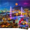 1000 Piece Puzzle for Adults  Vibrant Night Cityscape with Moonlit Bridge, Gift-Ready Box, Letters on Back, 8 Jigsaw Puzzle Saver Sheets & Full-Size Poster by GERJATO  Ideal Gift for Loved Ones view 1