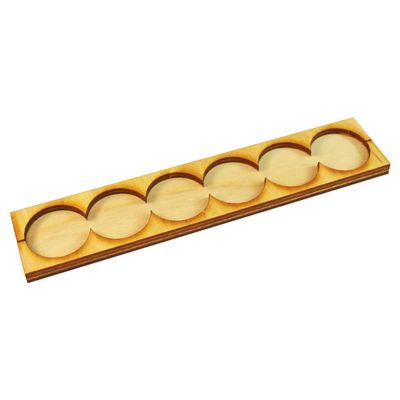 LITKO 6x1 Formation Rank Tray for 25mm Circle Bases