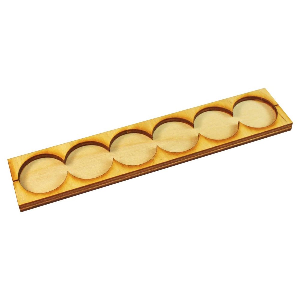 LITKO 6x1 Formation Rank Tray for 25mm Circle Bases