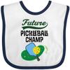 inktastic Future Pickleball Champ Baby Bib White and Navy 40d74 view 1