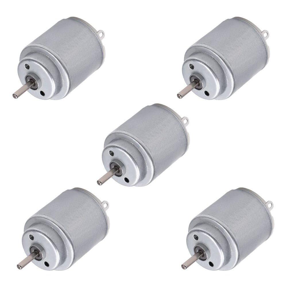 Auniwaig DC Motor,1.5-6V 5000-20000RPM Micro Motor,Electric Motor for RC Boat DIY Airplane Toys Model DIY Hobby 2mm/0.08" Diameter 5pcs