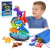 IPOURUP Dinosaur Toys for Kids 3-5: Wooden Stacking Montessori Toys for 3 4 5 6 7 8 Year Old Boys Girls Birthday Gifts for Kid Ages 4-8 Balance Competition Game for Family Stocking Stuffers view 1
