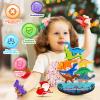 IPOURUP Dinosaur Toys for Kids 3-5: Wooden Stacking Montessori Toys for 3 4 5 6 7 8 Year Old Boys Girls Birthday Gifts for Kid Ages 4-8 Balance Competition Game for Family Stocking Stuffers view 2