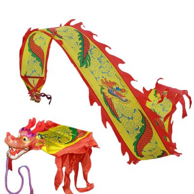 8m Long Dancing Dragon Ribbon Streamer for Festival Holiday Party Celebration, Outdoor Parent-Child Game, Chinese Traditional Ribbon (Color : A, Size : 8m/26ft)