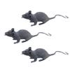 3PCS Super Large Artificial Rats Halloween PVC Fake Rat Suit Novelty Simulation Mouse Model Terrible Prank Props for Party Funs Garden Lawn Decorations Micro Landscape Accessories (Grey) view 1