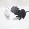 3PCS Super Large Artificial Rats Halloween PVC Fake Rat Suit Novelty Simulation Mouse Model Terrible Prank Props for Party Funs Garden Lawn Decorations Micro Landscape Accessories (Grey) view 2