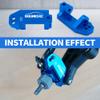 OGUNKE RC Aluminum Alloy 2WD Front Caster Block & Steering Blocks (Blue) view 3