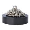 Magnetic Balls Fidget Toys Desk Decor for Stress Relief, Magnet Sculpture Building Block Home Office Desk Decor for Men Adults Teenage Cool Desk Decor (Black-Silver) view 1