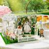 Roroom DIY Miniature and Furniture Dollhouse Kit,Mini 3D Wooden Doll House Craft Model with Dust Proof Cover and Music Movement,Creative Room Idea for Valentine's Day Birthday Gift(Meet to The Love) view 3