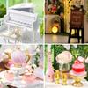 Roroom DIY Miniature and Furniture Dollhouse Kit,Mini 3D Wooden Doll House Craft Model with Dust Proof Cover and Music Movement,Creative Room Idea for Valentine's Day Birthday Gift(Meet to The Love) view 4