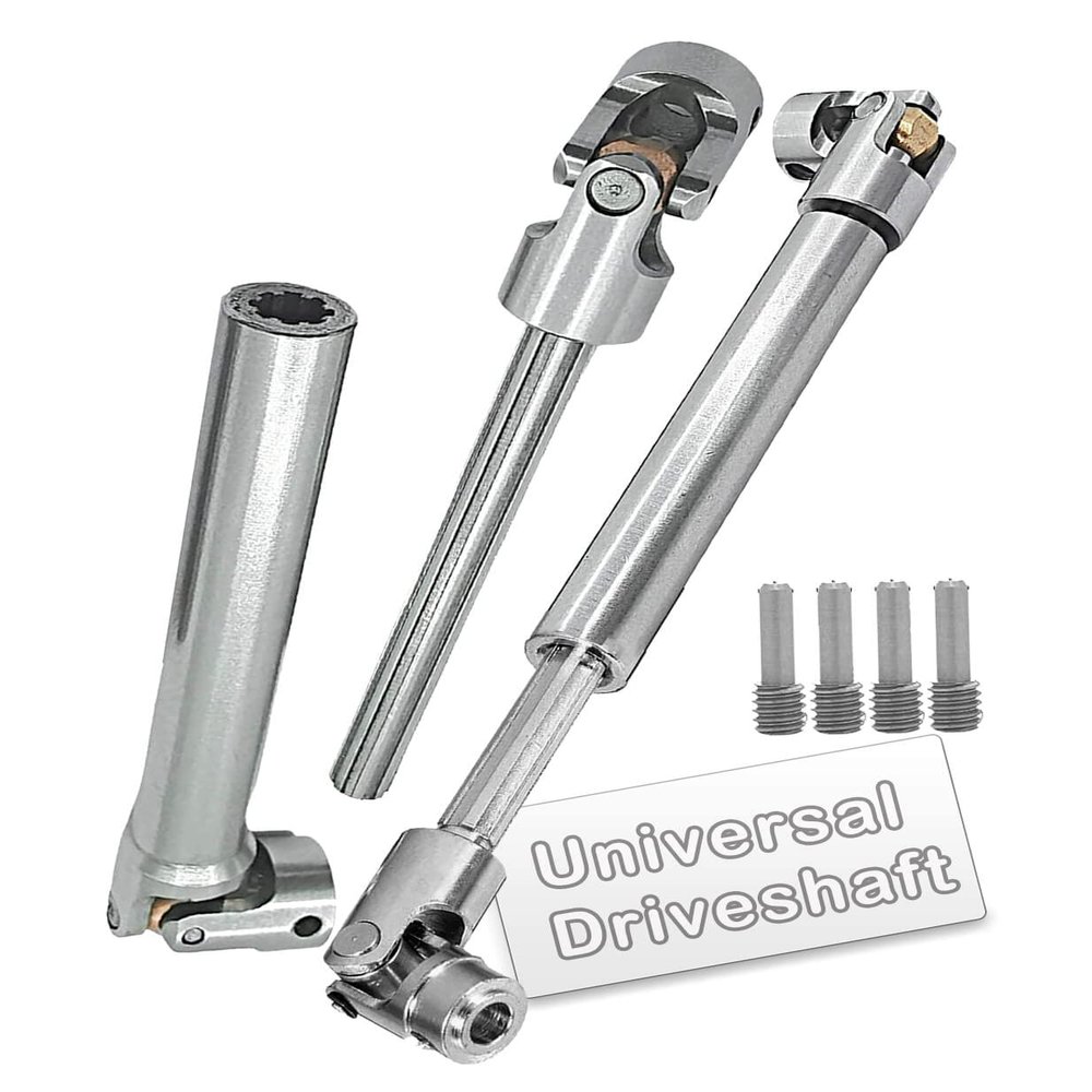 2PCS RC Crawler Drive Shaft for 1/10 SCX10 TRX6 Wraith Red cat Capra GEN8 D90 TF2 RC 4WD,ARRCat Stainless Steel Universal Driveshaft RC Upgrades Part Hop Ups,(112-165 MM,2-Pack)