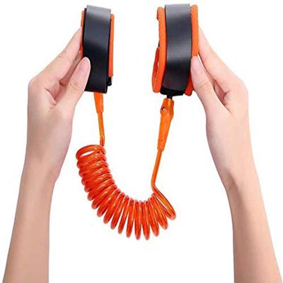 Anti Lost Wrist Link Safety Wrist Link Belt, Child Adjustable Wrist Link Walking Leash Safety Strap Wire Rope, Cut Constantly Walking Harness Belt for Kids and Toddlers (98.4 inch, Orange)