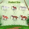 Aoriher 12 Pcs Fox Toy Figures Set Realistic Red Arctic Fox Animal Figures Cake Topper Small Jungle Zoo Play Set for Party Favors Educational Toy Christmas Birthday Supplies view 2