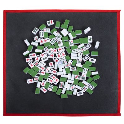 BESTOYARD Mini Chinese Mahjong Game Set: Travel Mahjong Game 144 Tile Mini Mahjong Game Family Board Game Party Mahjong Toy with Storage Bag for Chinese Style Game Play 24mm