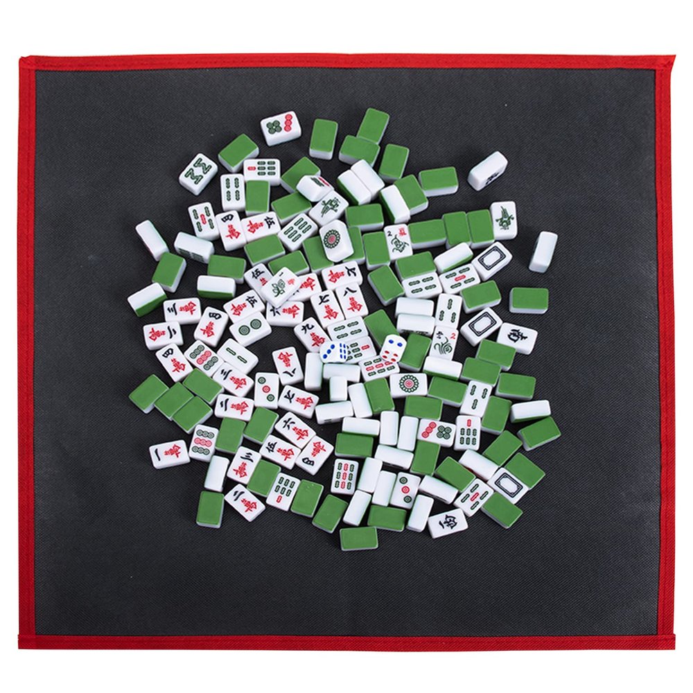 BESTOYARD Mini Chinese Mahjong Game Set: Travel Mahjong Game 144 Tile Mini Mahjong Game Family Board Game Party Mahjong Toy with Storage Bag for Chinese Style Game Play 24mm