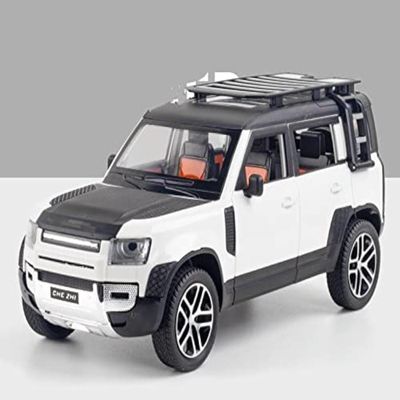 ARCADORA 1:24 Scale Diecast Car Pullback Vehicle Toy Collection for Land Rover New Defender 110, Kids Gift, with Sound and Light
