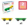PicassoTiles 2pcs Magnetic Tiles Expansion Car Truck Building Blocks Compatible with regular bricks, Kids Magnet Bricks STEM Learning Toys, Add-ons Toddler Preschool 3 Years and up Boys and Girls PT21 view 3