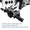 Dilwe 2Pcs RC Pull Rod Base Seat, Aluminum Alloy Pull Rod Base RC Accessories for WPL C24 C14 C14K C24K 1/16 RC Car Upgrade Parts RC Car Replacement Parts(Black) view 2