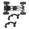 Dilwe 2Pcs RC Pull Rod Base Seat, Aluminum Alloy Pull Rod Base RC Accessories for WPL C24 C14 C14K C24K 1/16 RC Car Upgrade Parts RC Car Replacement Parts(Black) view 4