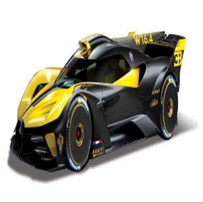 Bburago B18-11047Y Bugatti BOLIDIE Super Car-1:18 Scale Die Cast, Yellow