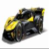 Bburago B18-11047Y Bugatti BOLIDIE Super Car-1:18 Scale Die Cast, Yellow view 1