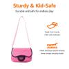 Amazon Basics 8-Piece Pretend Play Purse Toy with Accessories for Girls Ages 3 and Up, Handbag Gift Set Including Smartphone, Sunglasses, Makeup Compact, Keys and Credit Card, Pink view 3