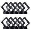 Black 3D Floating Frame, Uceoo 10 Pack 2.752.750.8/70X70X20mm Challenge Coin Holder Coin Floating Display with 10 Bases for Coin Medallions Specimen Jewelry