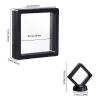 Black 3D Floating Frame, Uceoo 10 Pack 2.752.750.8/70X70X20mm Challenge Coin Holder Coin Floating Display with 10 Bases for Coin Medallions Specimen Jewelry view 2