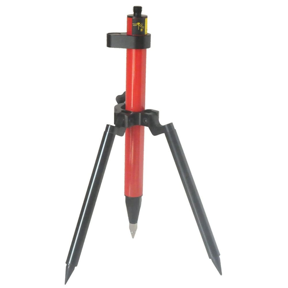 1.28" Stakeout Orange Prism Pole & Mini Bipod,Surveying,for Topcon,Sokkia,SECO,Robot