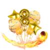 12 Pcs Basketball Theme Balloons, Basketball Theme Decorations Gold Confetti Balloon Foil Star Balloon For Basketball Sports Theme 9th Birthday Party Supplies Gold Number 9 Balloon Decoration view 4