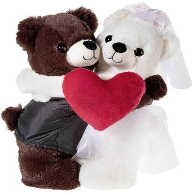 Heunec & Co.KG Bear and Bear Wedding Couple White/Brown