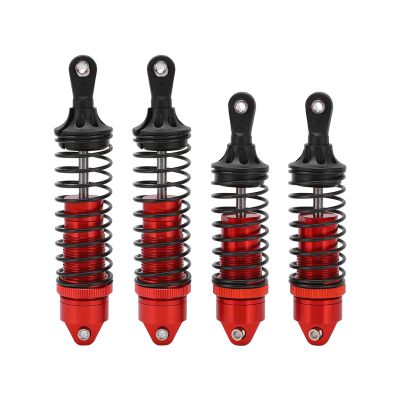 4pcs RC Shock Absorber, Enhanced Off Road Performance RC Damper 1/10 Scale Springs Shocks for RC Enthusiasts Racing and Rough Terrain Driving(red)