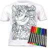 Splat Planet Color-in Sloth Jungle T-Shirt with 10 Non-Toxic Washable Magic Pens - Color in and Wash Out T-Shirt (7-8 Years) White view 4
