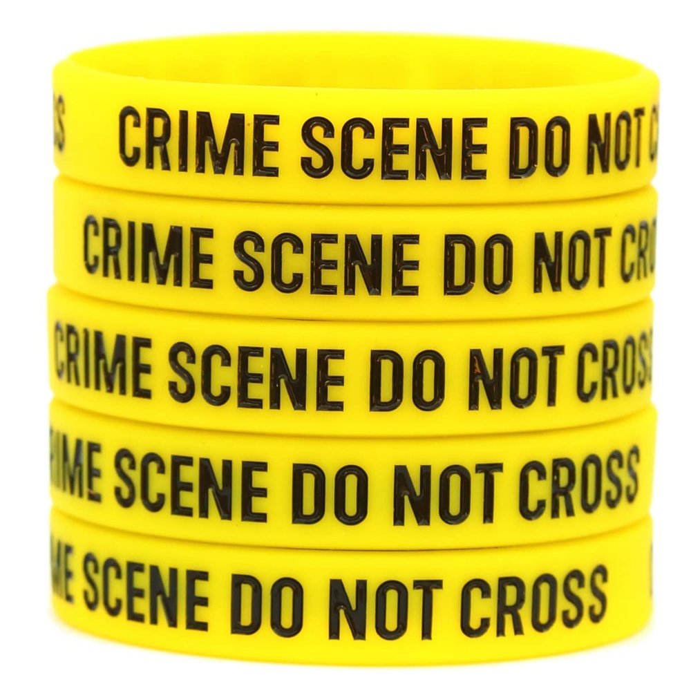SayitBands Five (5) of Crime Scene Do Not Cross Bracelets