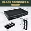 Queensell Dominos Set for Adults and Kids - Dominoes - Domino Classic Board Games, Christmas Games  Double Six Standard Dominos Set 28 Tiles with Black PU Leather Case - Juegos de Mesa view 3
