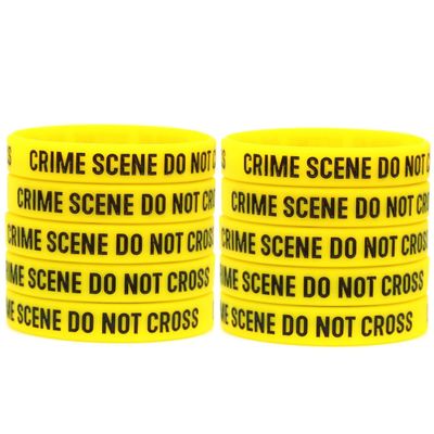 SayitBands Ten (10) of Crime Scene Do Not Cross Bracelets