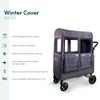 WONDERFOLD Cold Weather Shield Stroller Cover for Winter Made of Premium Breathable Cationic Fabric Filled with Cotton for Warmth, Hook-and-Loop Window Openings (Fits Only W2 OG) view 3