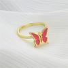 Fidget Spinner Rings for Women Daisy Butterfly Adjustable Fidget Anxiety Ring Rotatable Calming Worry Meditation Ring Anxiety Stress Relief Ring-Pink Butterfly view 2