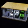 1/24 Scale Die-cast Car Garage Display Case with Clear Acrylic Cover and LED Lighting for 4 Parking Space (1:24-4 Parking 2A) view 4